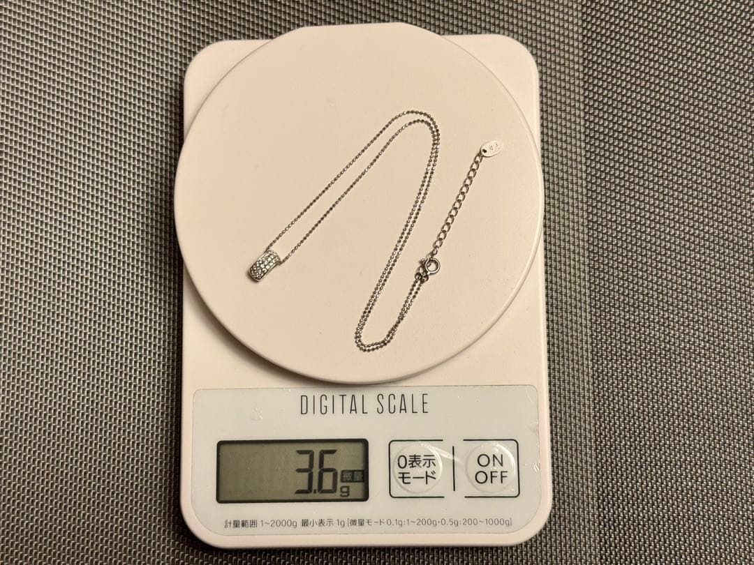 4°C K18WG ダイヤモンドパヴェネックレス