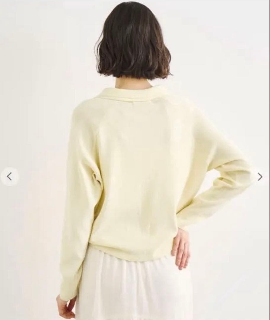 ココディール　Wカラースキッパーニットプルオーバー　イエロー