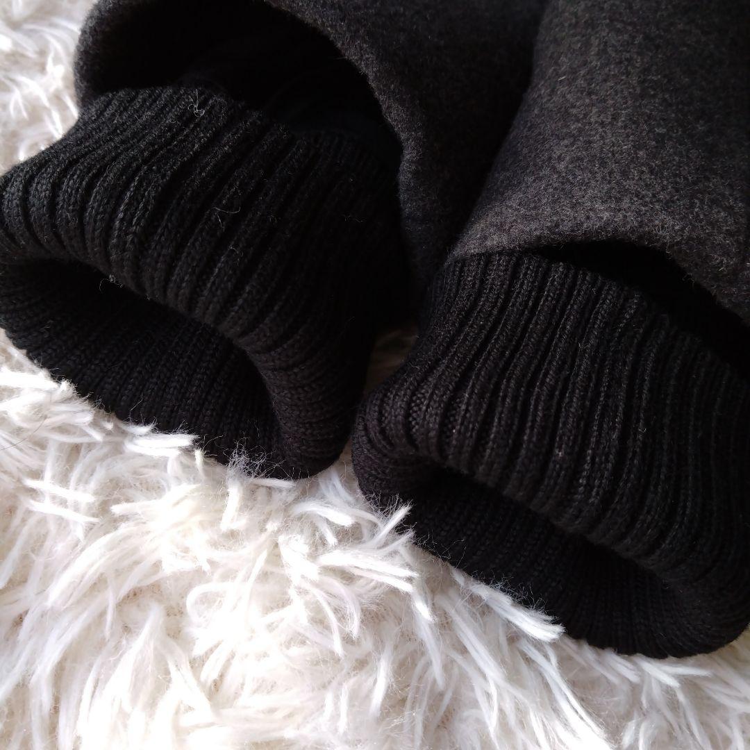 miumiuジャケット　アンゴラ　リアルファー　フード一 ブラック・グレー