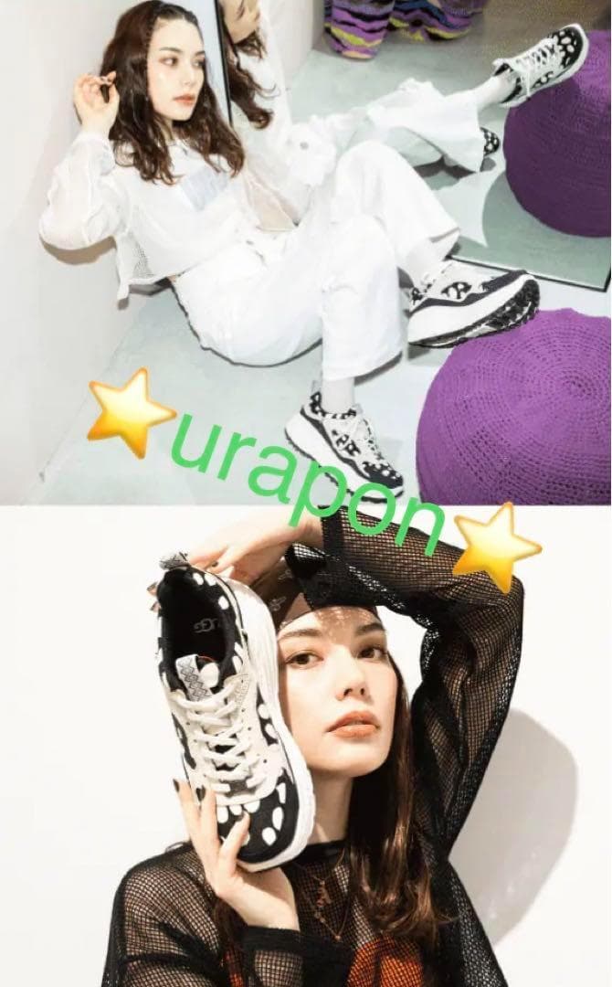 激レア✨③裏ダル✨25厚手～25.5靴下✨UGG✨ダルメシアン✨ロゴ骨型金具なし