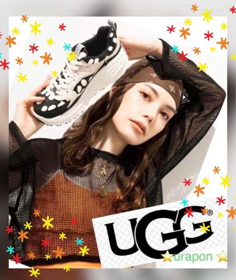 激レア✨③裏ダル✨25厚手～25.5靴下✨UGG✨ダルメシアン✨ロゴ骨型金具なし