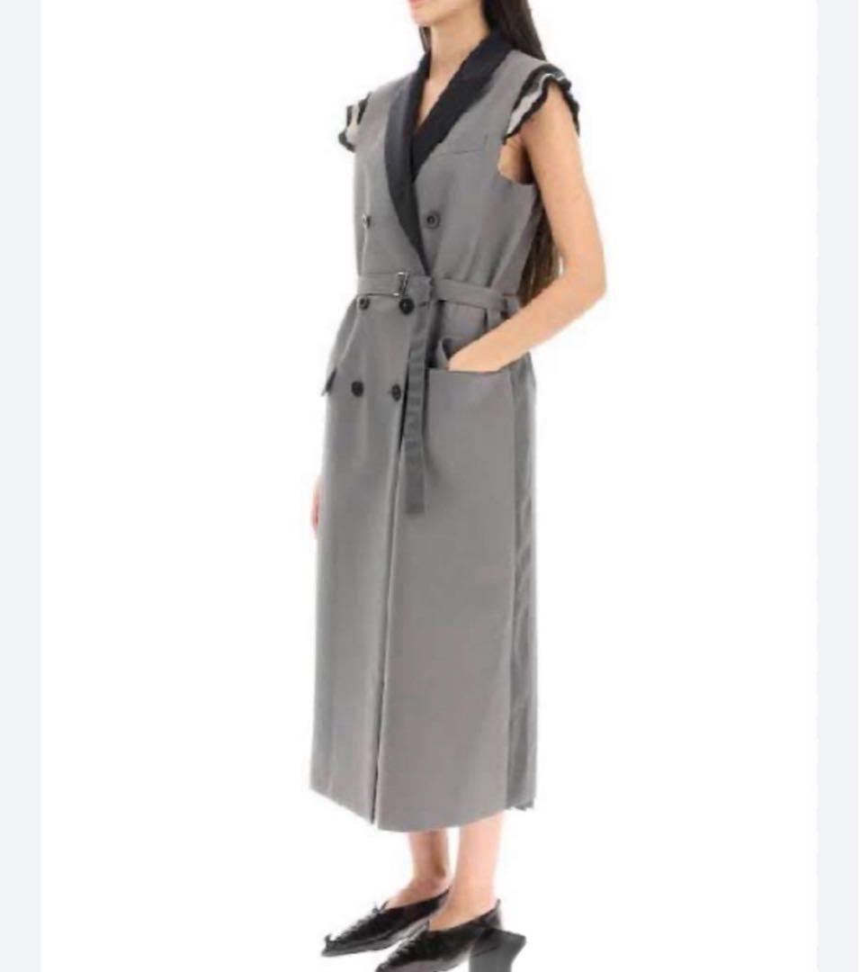 sacai バックプリーツトレンチドレス 定価137,000円
