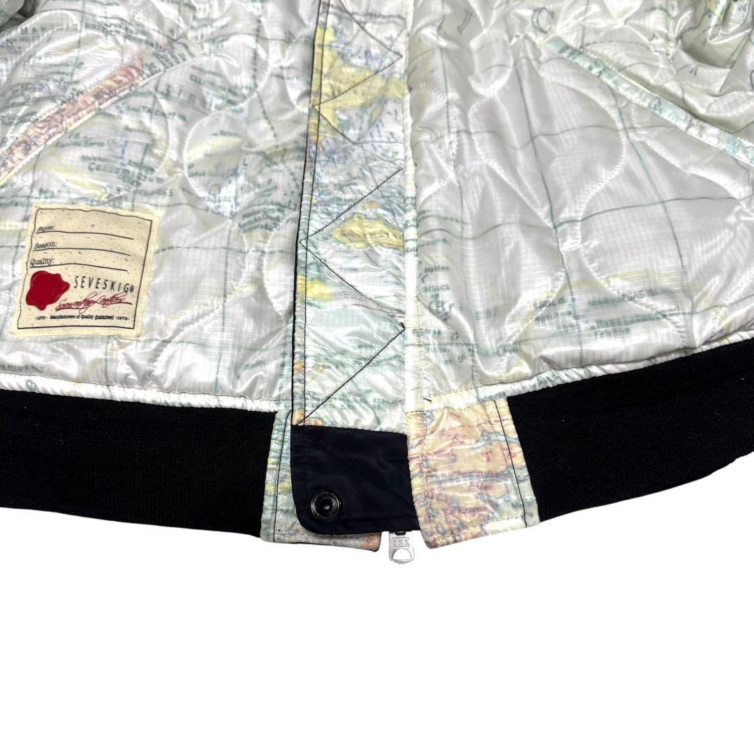 SEVESKIG MA-1 ボンバージャケット　リバーシブル　キルティング　総柄