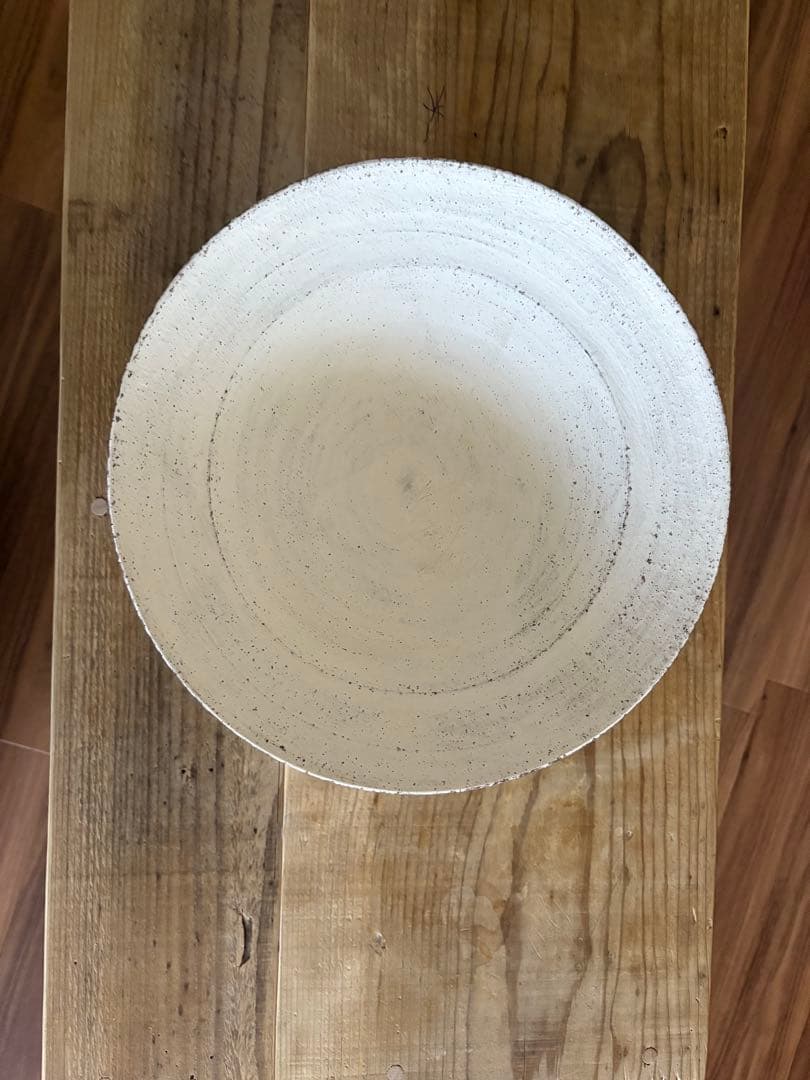 二階堂明弘 焼き締め リム鉢 大 白