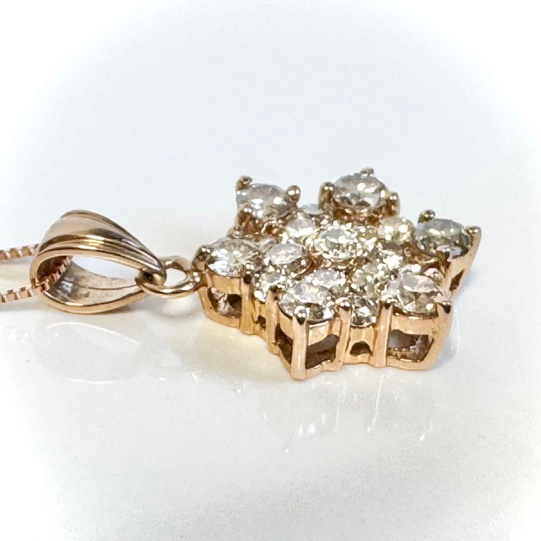 1ct♡天然ダイヤモンド ネックレス K18ダイヤ ペンダント 2.47g