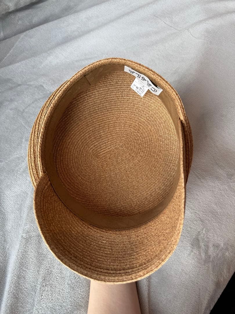 【CA4LA】アシンメトリーキャスケット/ベージュ