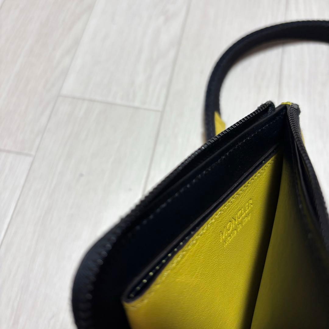 極美品 モンクレール　ウォレット　財布　パスケース　イエロー　4K27