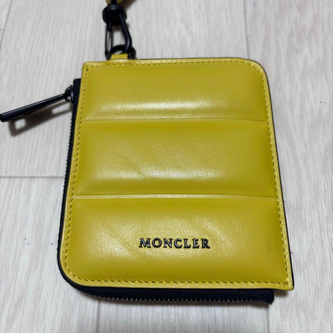 極美品 モンクレール　ウォレット　財布　パスケース　イエロー　4K27