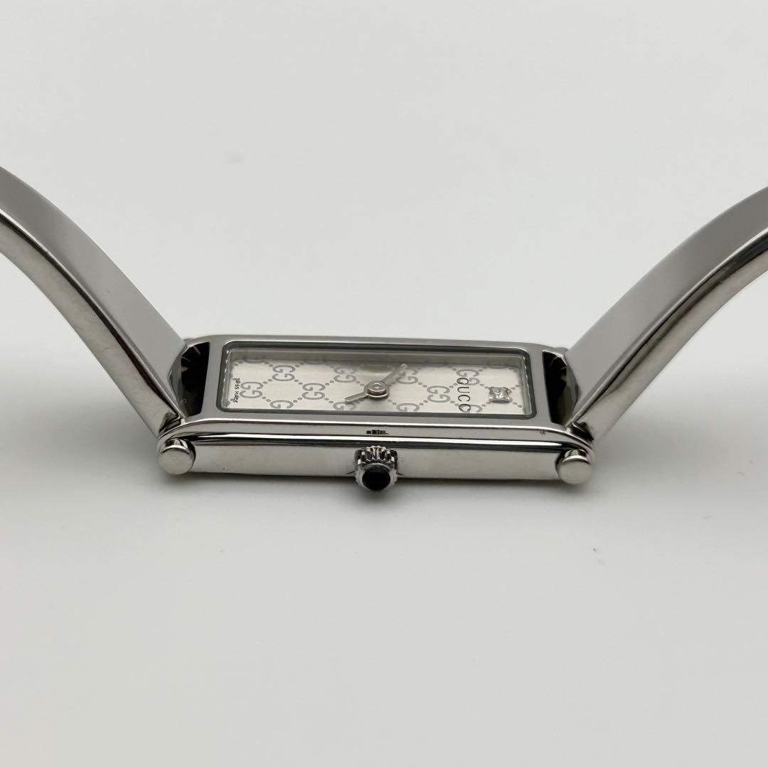 【箱有 新品電池 稼働】GUCCI 1500L GG ダイヤ バングルウォッチ