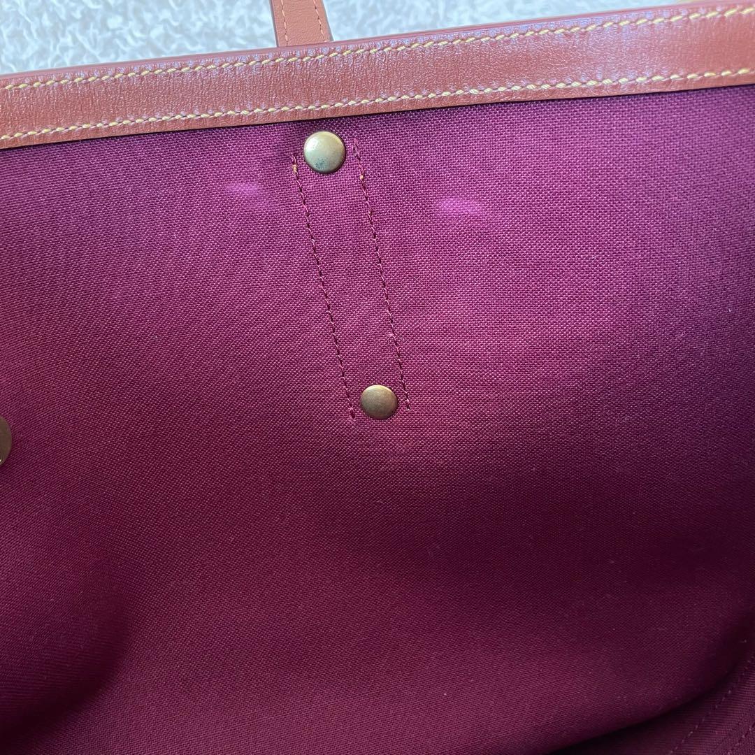 【美品】COACHトートバッグ シグネチャー 肩掛け ベージュ ターンロック