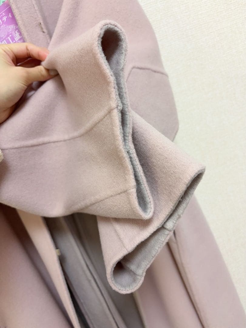 FRAY I.D カシミヤ混BALLIリバーコートピンク