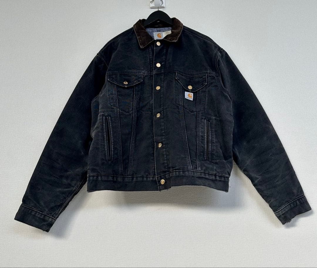超超スペシャル 80s カーハート トラッカージャケット 46 ブラック 黒