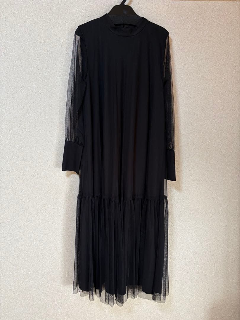 チュールハイネックワンピース