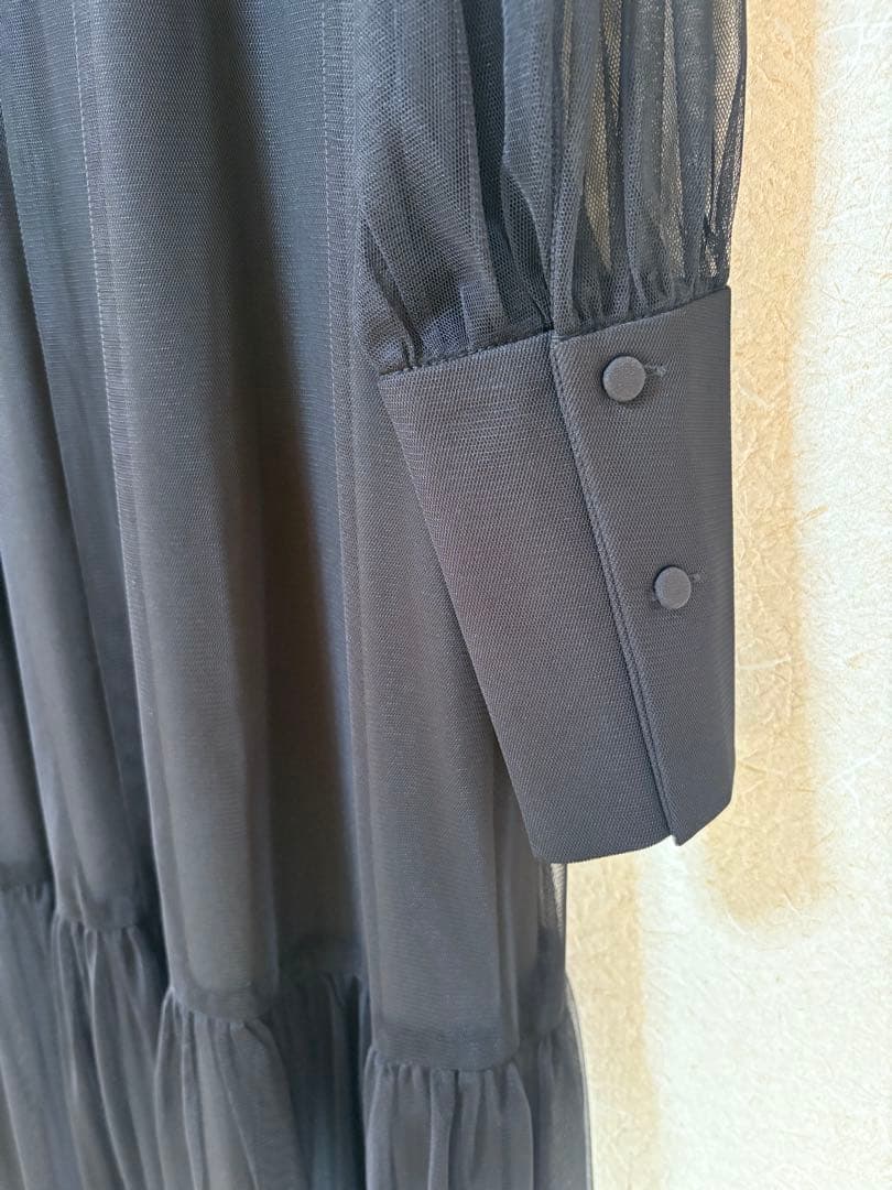 チュールハイネックワンピース