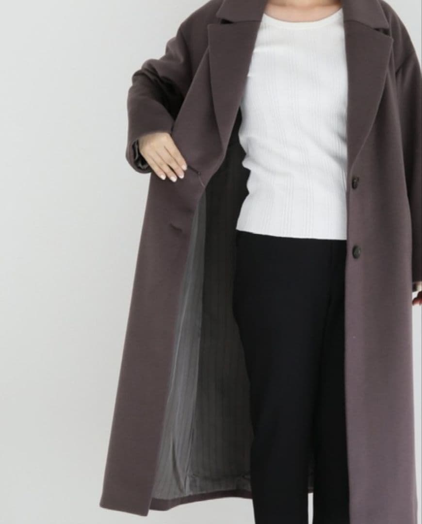 L'ESSAGE レサージュ SUPER120s オーバーチェスターコート