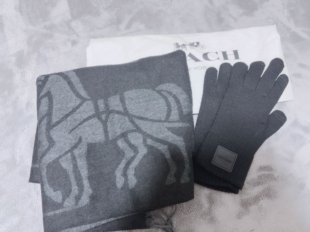 COACH ストール 手袋