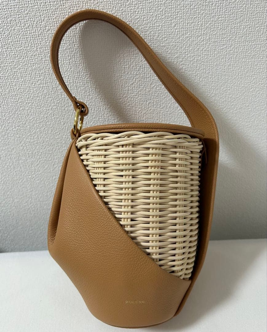 POLENE ポレーヌ　yke タン　レザーカゴバッグ