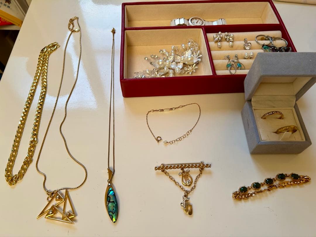 L*】様 生前整理　遺品整理　刻印ゴールドアクセサリーセット