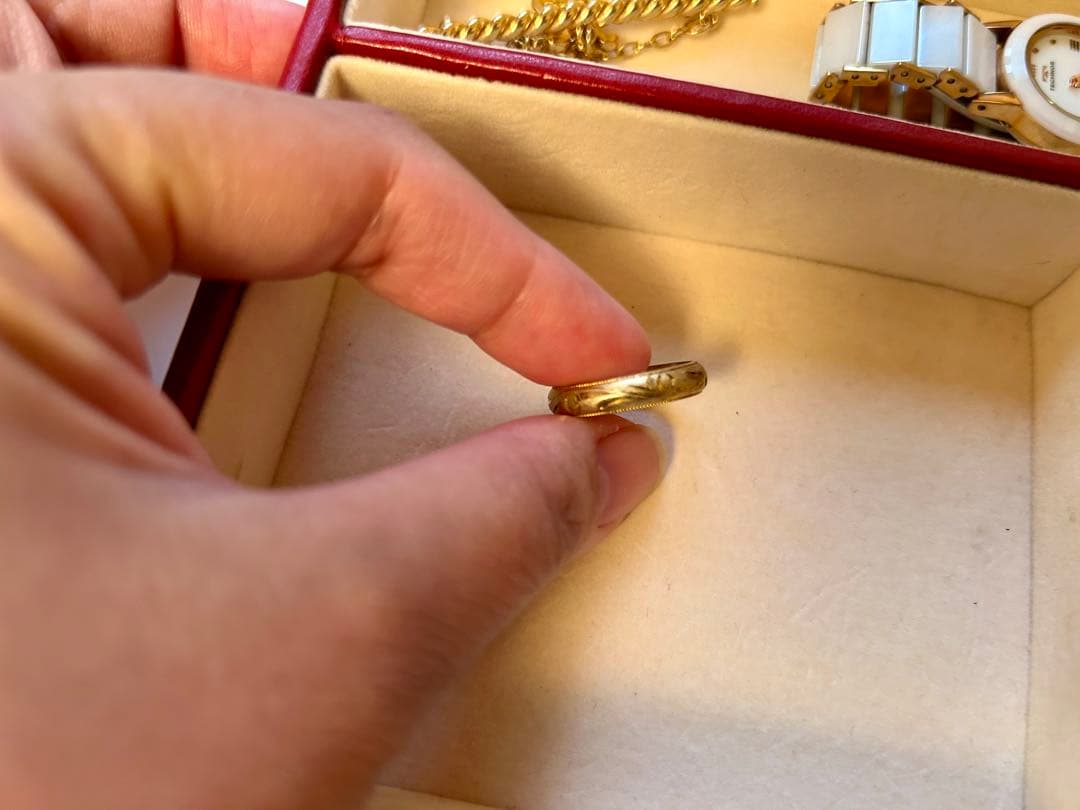 L*】様 生前整理　遺品整理　刻印ゴールドアクセサリーセット