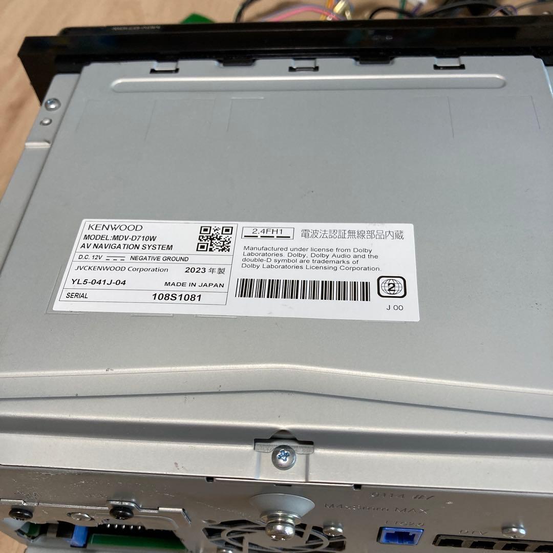 KENWOOD MDV D710Wメモリーナビ、TV 地図2023年