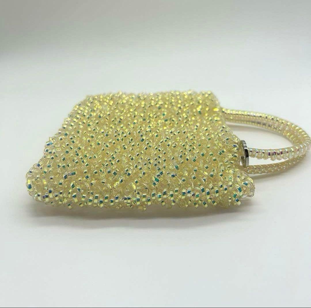 美品★アンテプリマ ピコ　チェーン付 スクエア ワイヤーバッグ スワロフスキー