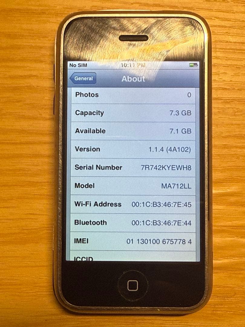 iPhone 2G 日本未発売　8GB 初代iPhone　第1世代 A1203