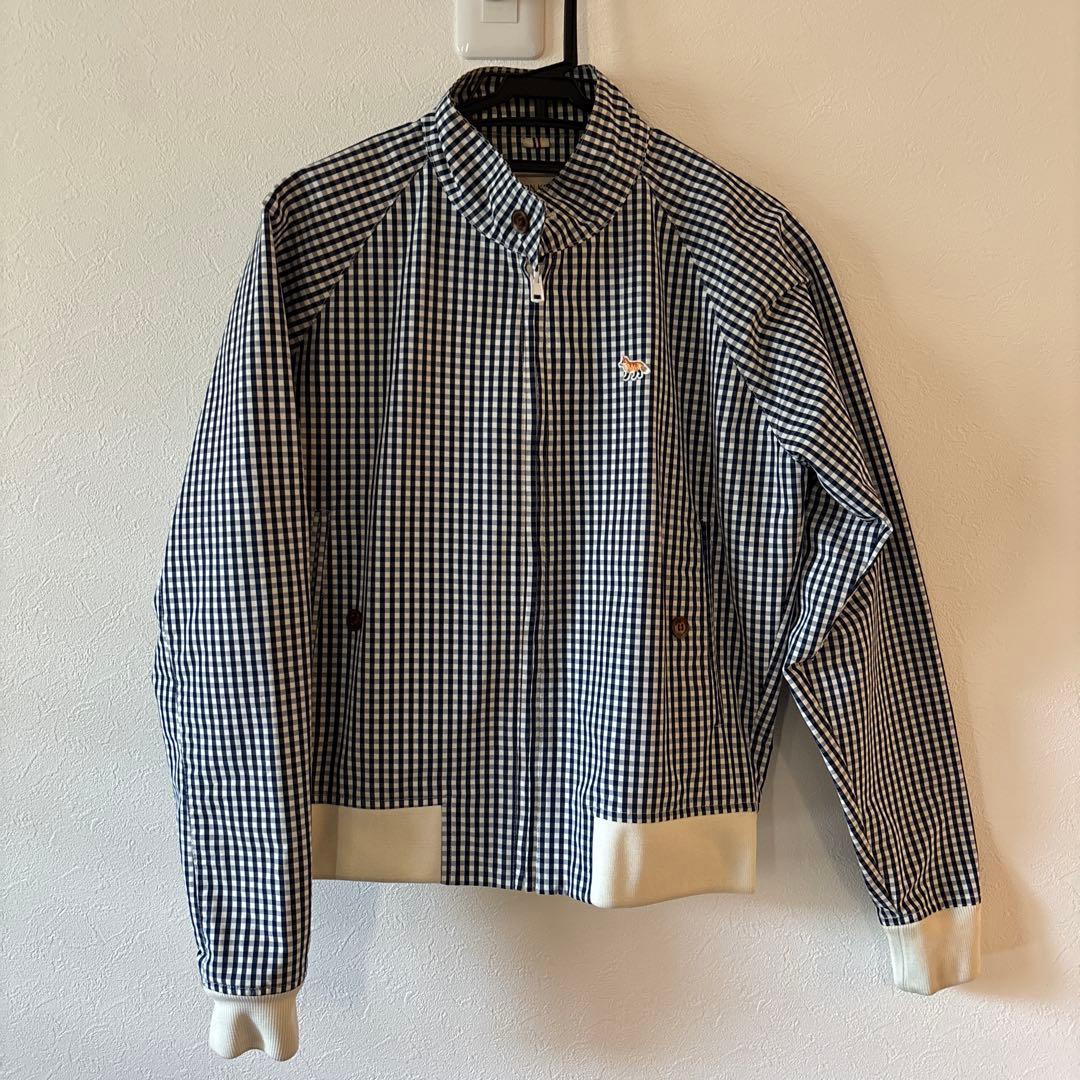 MAISON KITSUNÉ ネイビー・ホワイトチェック ブルゾン