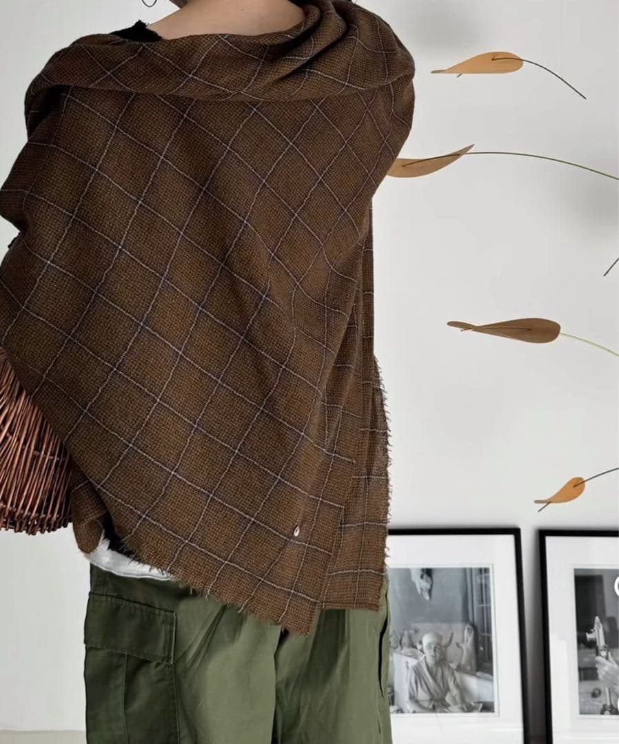 argue⭐︎ SQUARE WOOL GAUZE STOLE