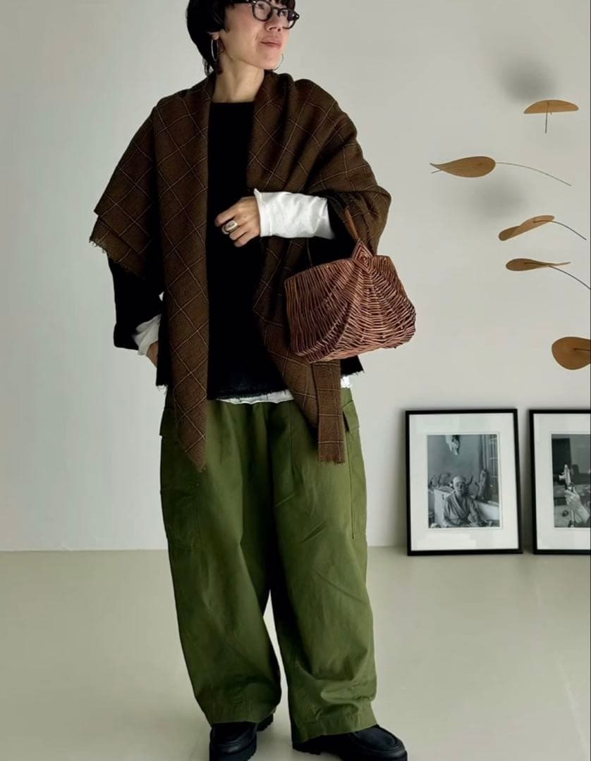 argue⭐︎ SQUARE WOOL GAUZE STOLE