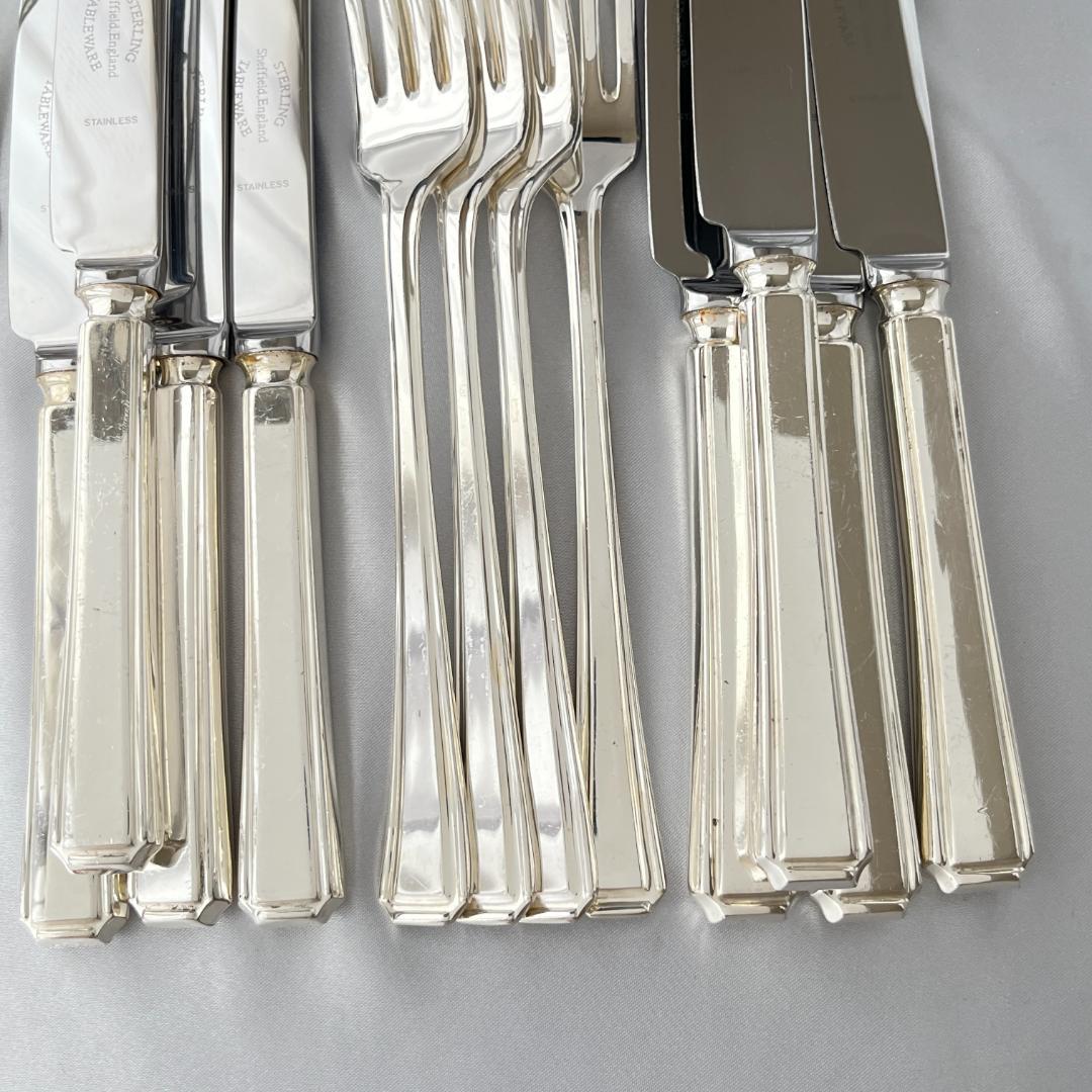 【英国】 アールデコ ディナーセット 4名用30本組 A1プレート