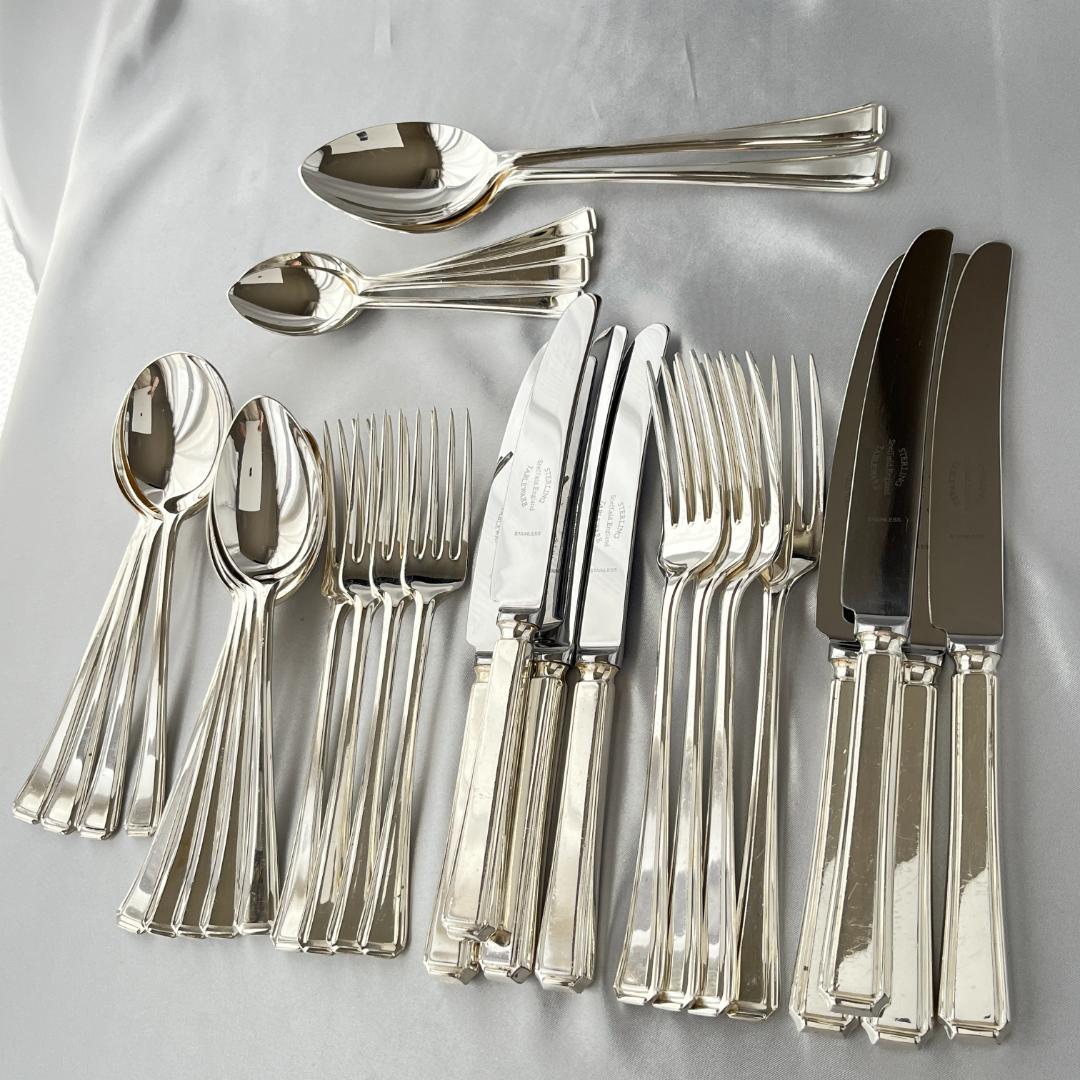 【英国】 アールデコ ディナーセット 4名用30本組 A1プレート