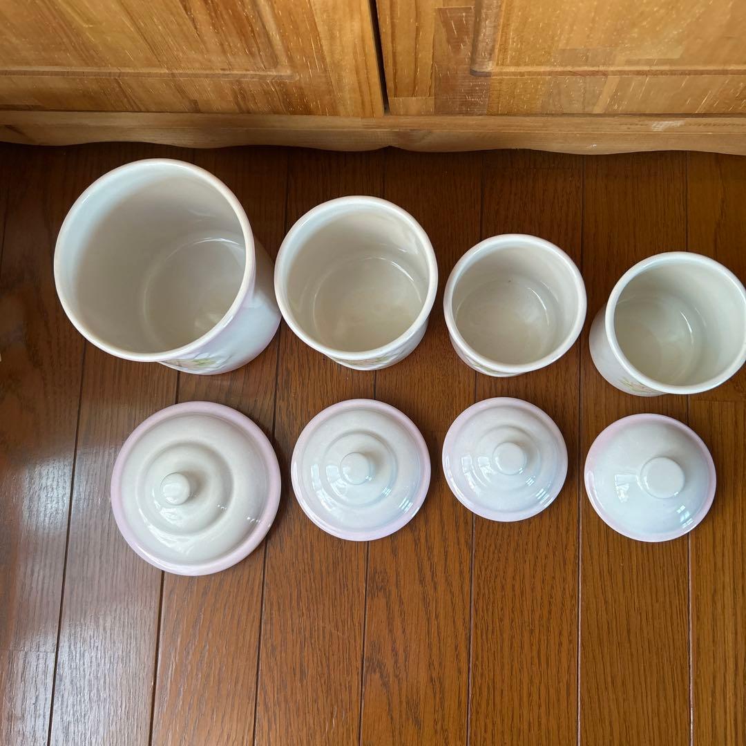 リンディ　ホーローキャニスター 4個セット　イマン ホーロー