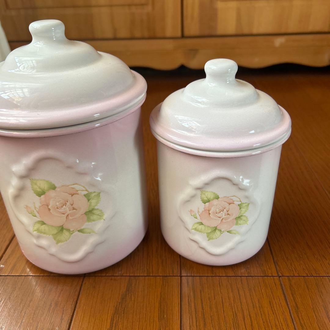 リンディ　ホーローキャニスター 4個セット　イマン ホーロー