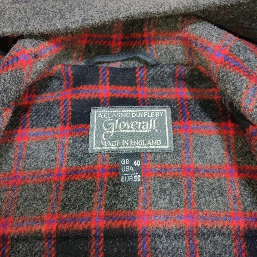 gloverall　グローバーオール　ダッフルコート　チェック　グレー　メンズ