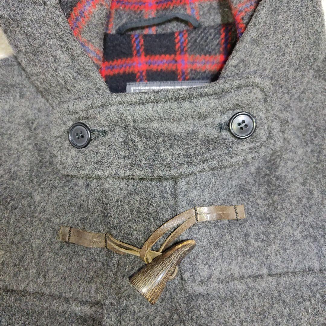 gloverall　グローバーオール　ダッフルコート　チェック　グレー　メンズ