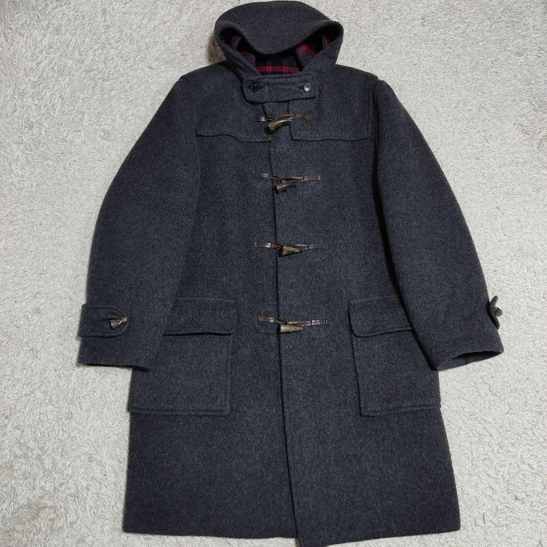 gloverall　グローバーオール　ダッフルコート　チェック　グレー　メンズ