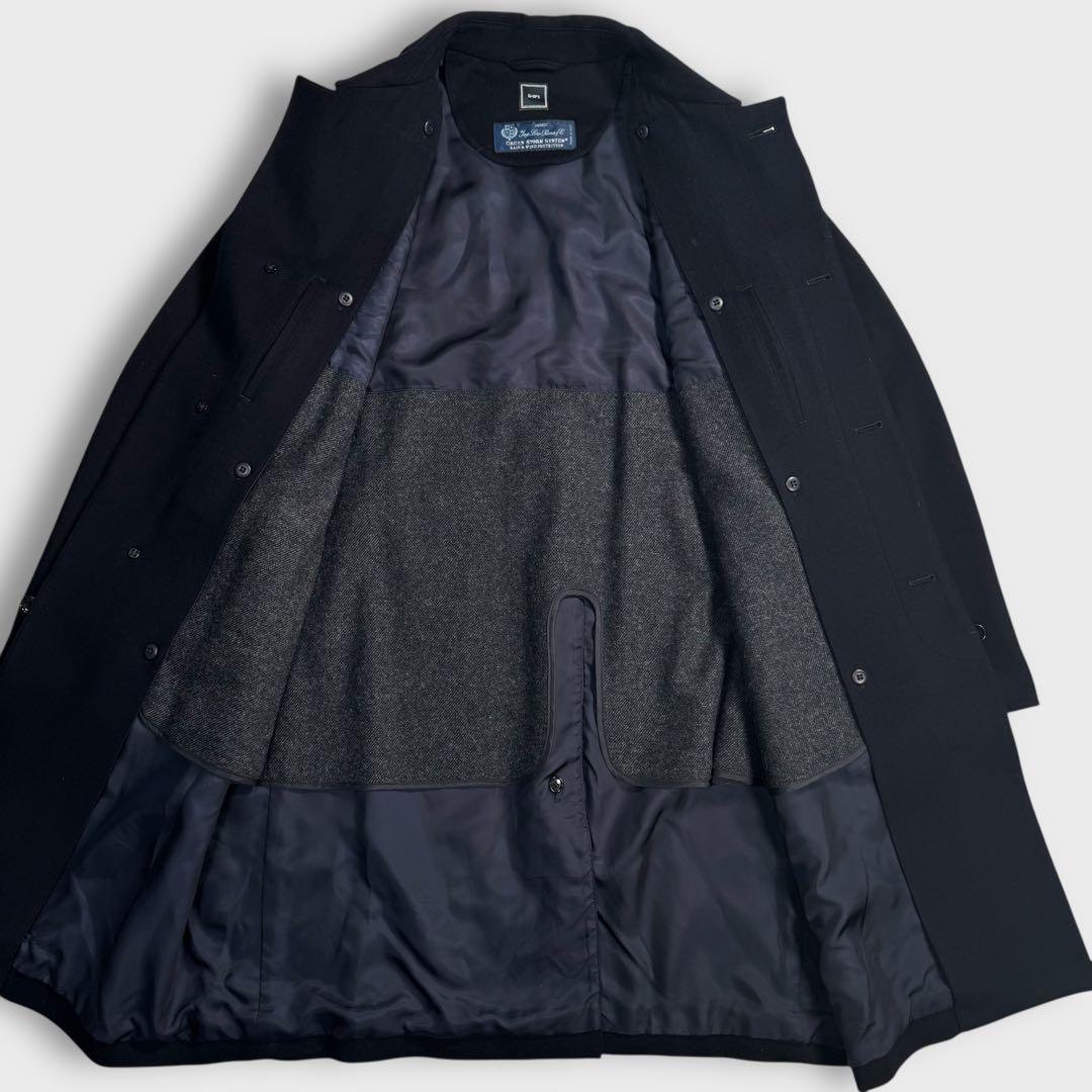 L 近年 極美品 シップス ロロピアーナ ロングコート ネイビー 23AW