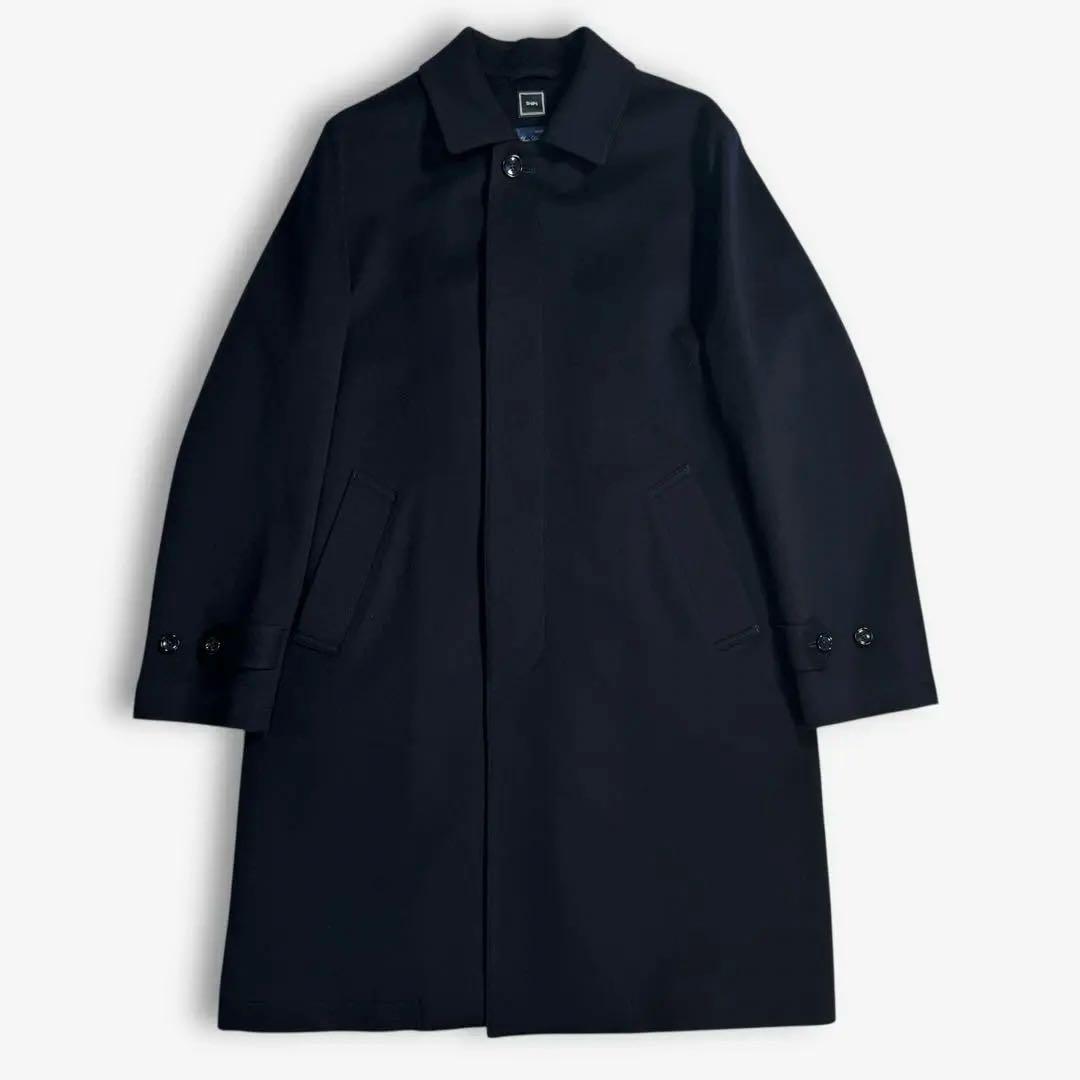 L 近年 極美品 シップス ロロピアーナ ロングコート ネイビー 23AW