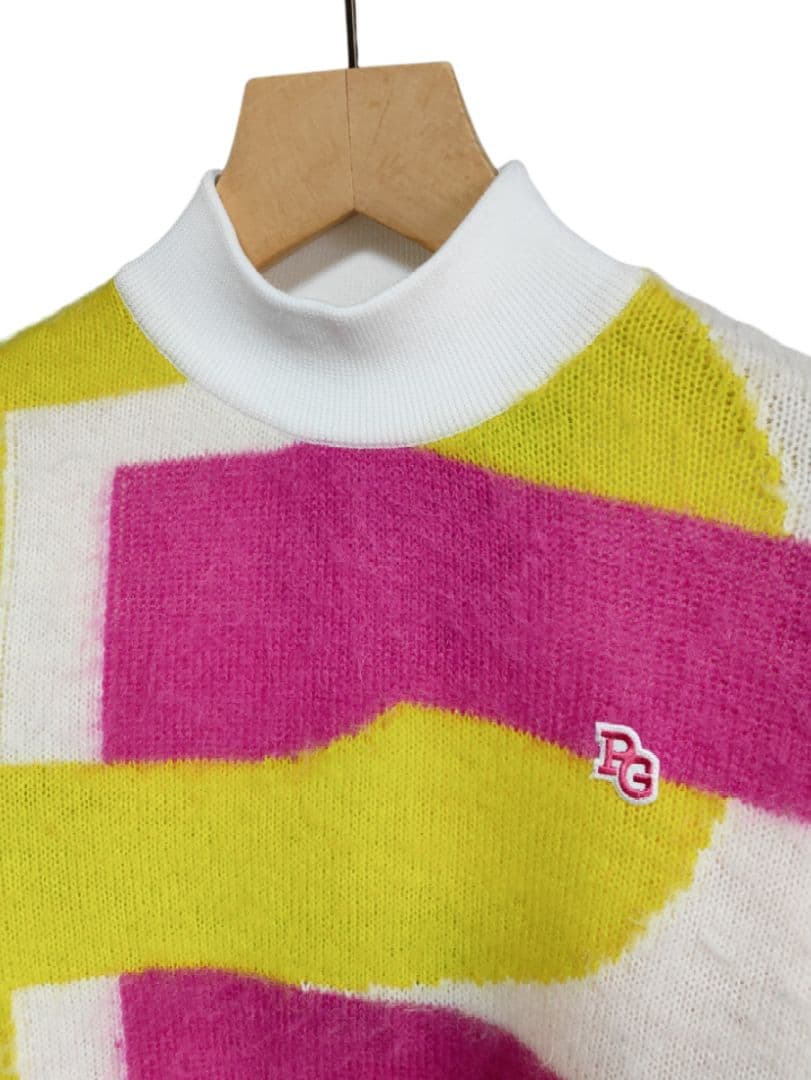 ト*)様 新品7万円 パーリーゲイツ モヘアニット＆スカート ふわふわ上下セット