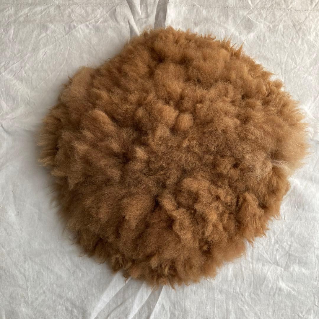 ぽん　アルパカ　ラグ マット