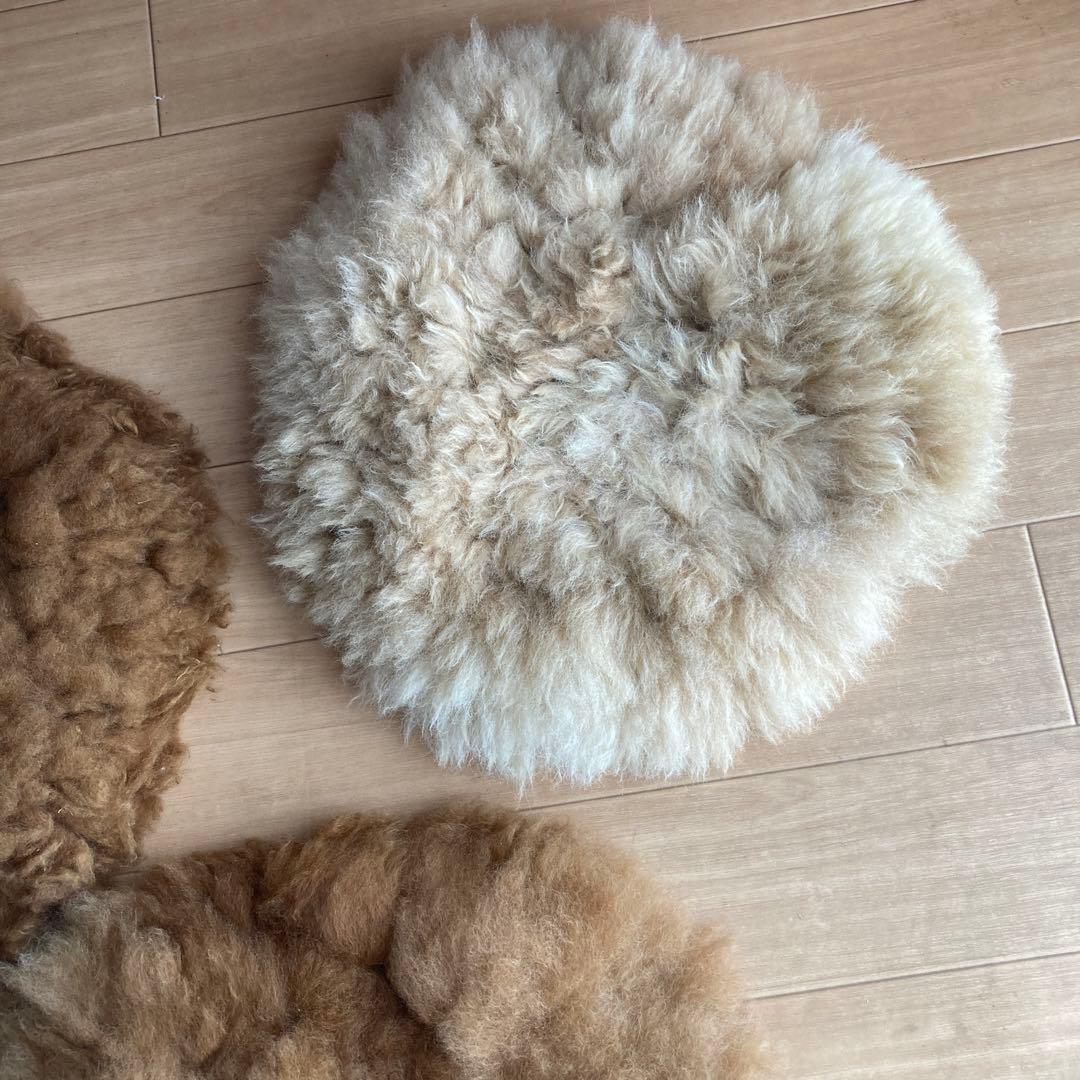 ぽん　アルパカ　ラグ マット