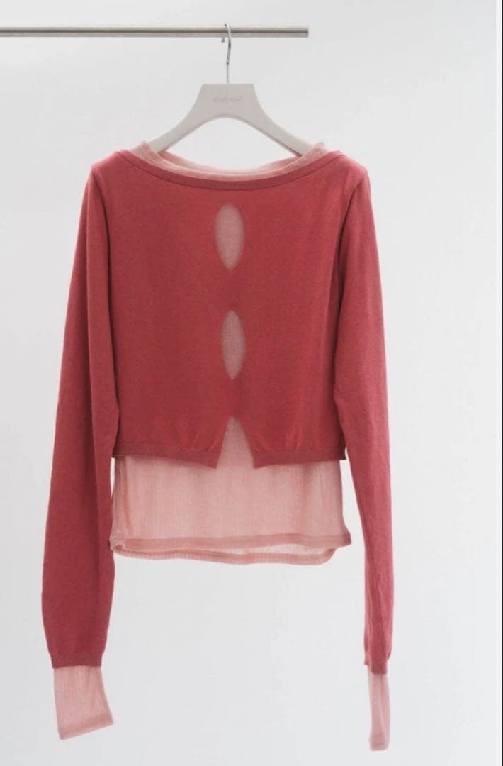 knuthmarf／layered color tops／pink