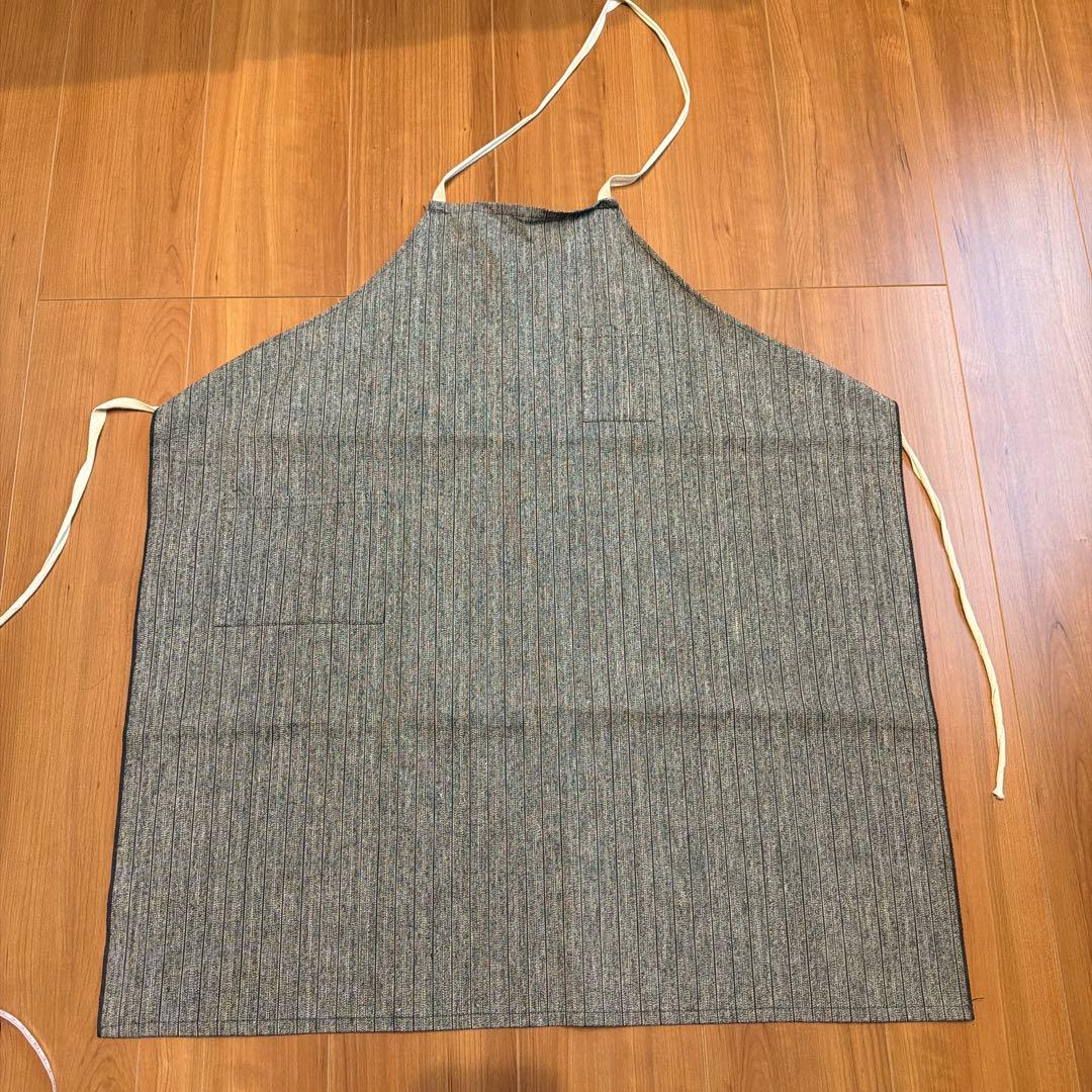 年代不明 デッドストック ブラックシャンブレーエプロン