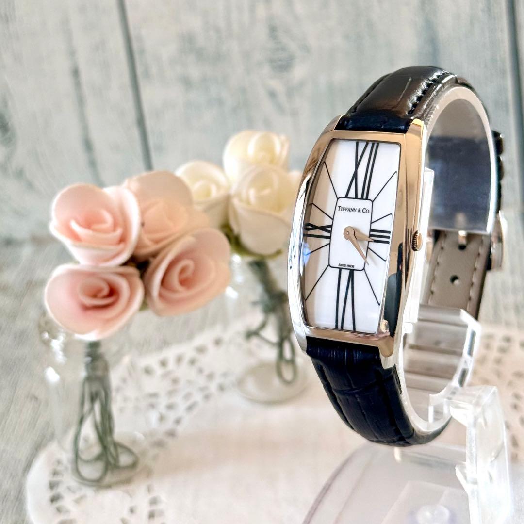【希少】TIFFANY&Co ティファニー 腕時計 ジェメア ホワイト ブラック
