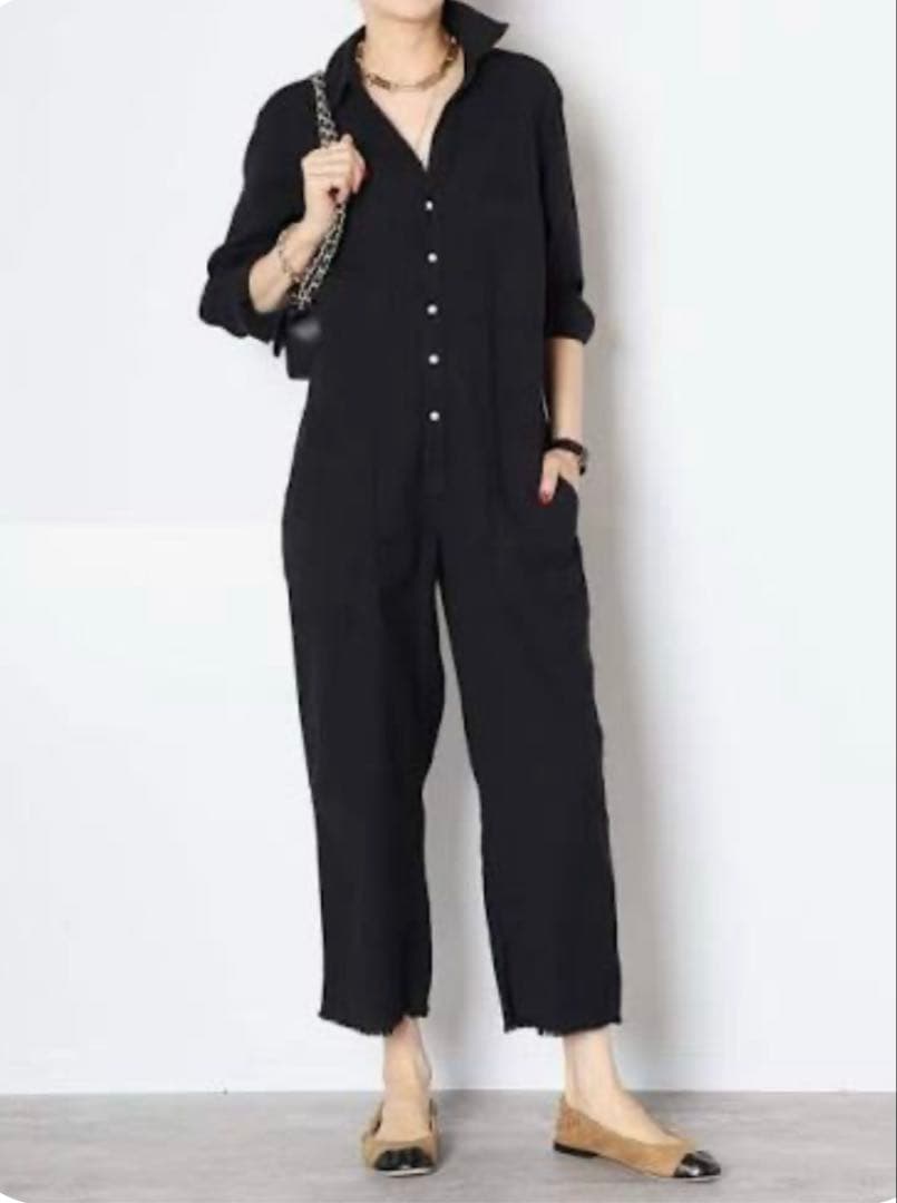 Frank & Eileen ブラックオールインワン