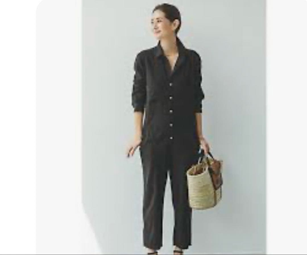 Frank & Eileen ブラックオールインワン