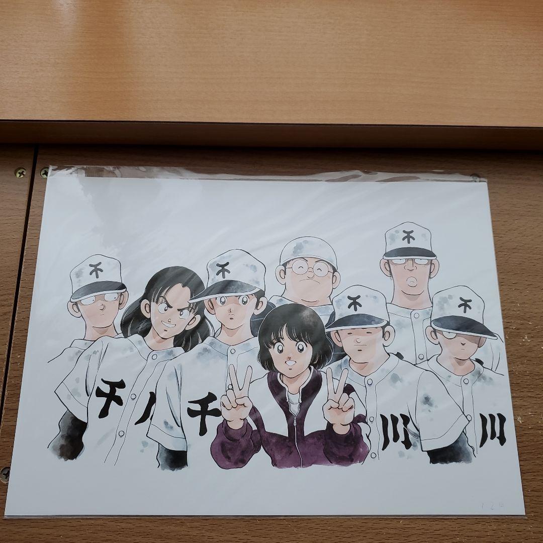 あだち充　クロスゲーム　複製原画　&　あだち充キャンバスボード