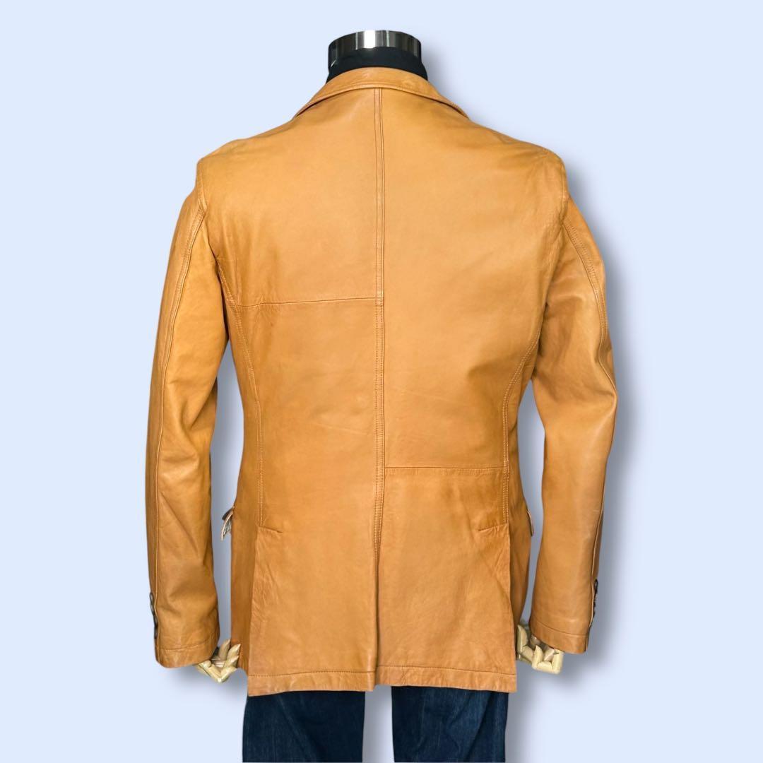 Paul Smith ポールスミス テーラードジャケット 羊革 キャメル
