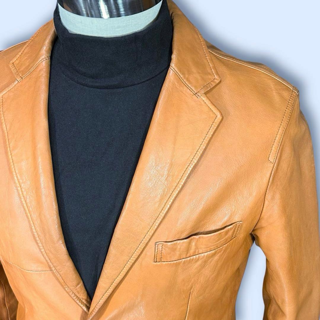 Paul Smith ポールスミス テーラードジャケット 羊革 キャメル