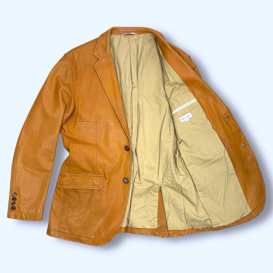 Paul Smith ポールスミス テーラードジャケット 羊革 キャメル